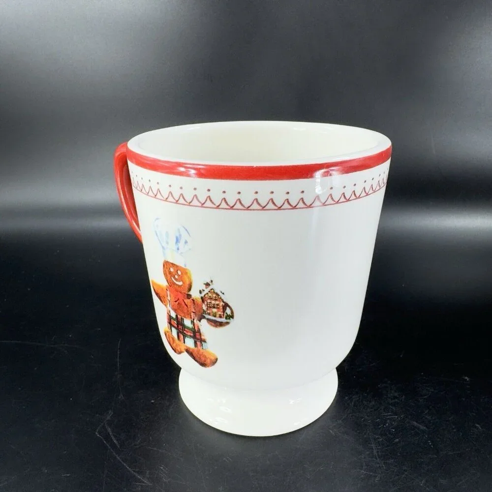 Williams Sonoma Gingerbread‎ Chef Ceramic Mug Cup Ceramic Christmas Icons Mug